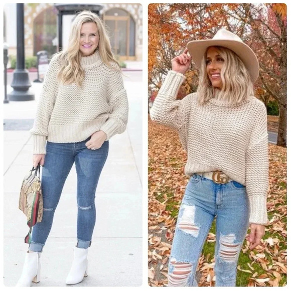 FREE PEOPLE | My Only Sunshine Cotton Blend Crew Neck Sweater in Neutral Size XS - Picture 4 of 14